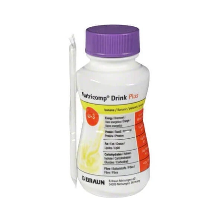 Nutricomp Drink Plus, поживний продукт, банановий смак, 4 x 200 мл: ціни та характеристики