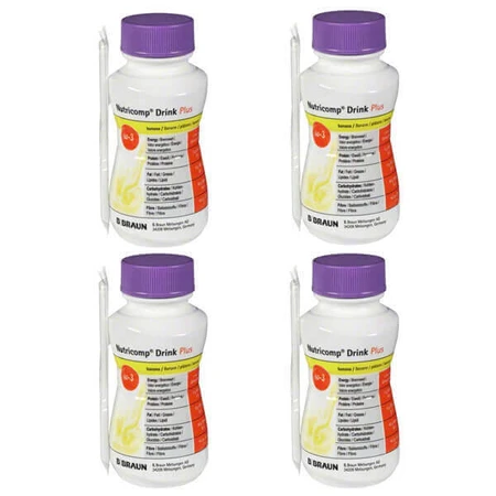 Nutricomp Drink Plus, поживний продукт, банановий смак, 4 x 200 мл: ціни та характеристики
