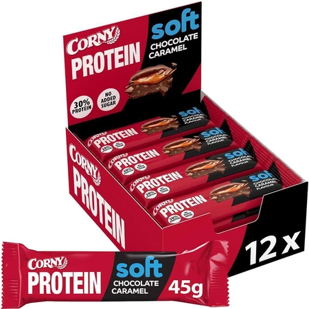 Протеїновий шоколадно-карамельний батончик Corny Protein SOFT 45 г: ціни та характеристики