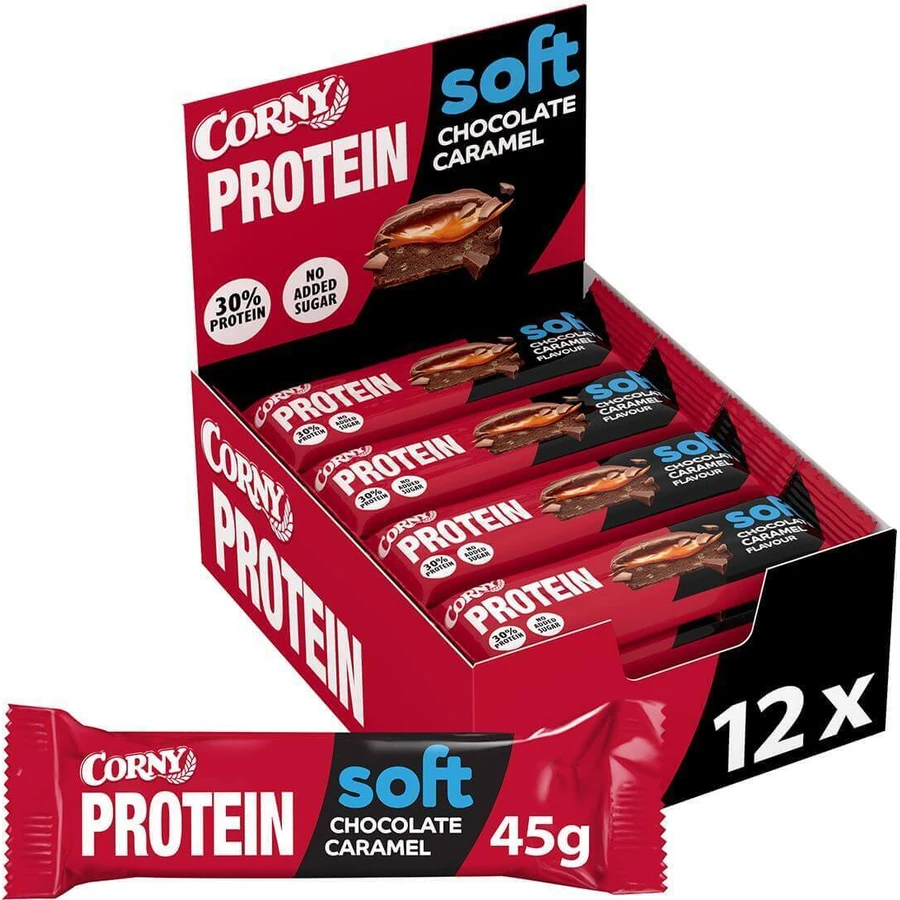 Протеїновий шоколадно-карамельний батончик Corny Protein SOFT 45 г: ціни та характеристики