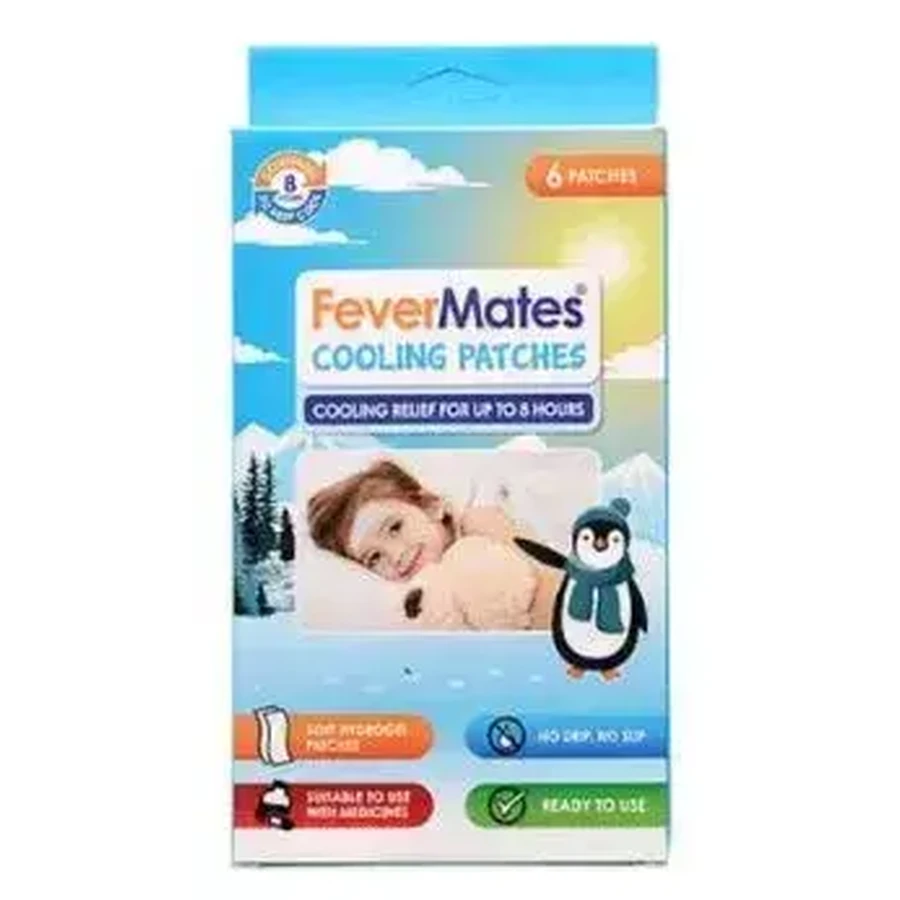 NAPL FEVERMATES CHILDREN'S COOLING PATCH 1×6 шт, охолоджуючі пластирі для дітей: ціни та характеристики