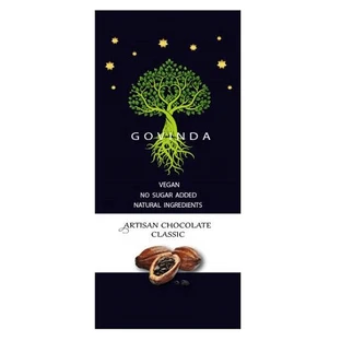 Классический артизанальный веганский шоколад, 100 г, Govinda