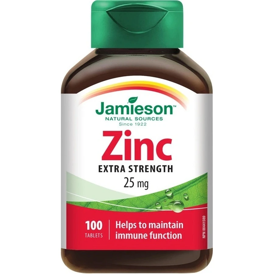 JAMIESON ZINOC 25 мг 1×100 тбл, цинк: ціни та характеристики