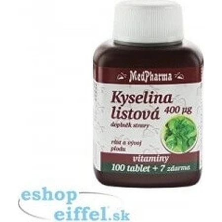 MedPharma ФОЛІЄВА КИСЛОТА 400 мкг 1×107 тбл, ФОЛІЄВА КИСЛОТА: ціни та характеристики