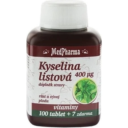 MedPharma ФОЛІЄВА КИСЛОТА 400 мкг 1×107 тбл, ФОЛІЄВА КИСЛОТА: ціни та характеристики