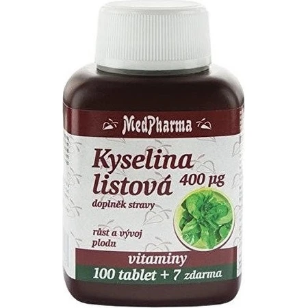 MedPharma ФОЛІЄВА КИСЛОТА 400 мкг 1×107 тбл, ФОЛІЄВА КИСЛОТА: ціни та характеристики