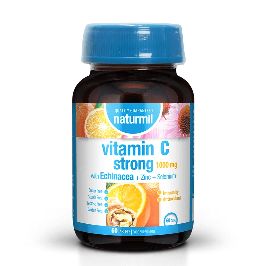 Витамин C Strong Naturmil, 1000 мг, 60 таблеток, Dietmed: цены и характеристики