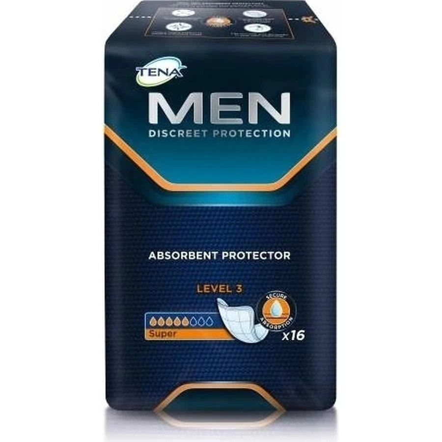 TENA Men Level 3 1×16 шт, прокладки від нетримання сечі для чоловіків: ціни та характеристики