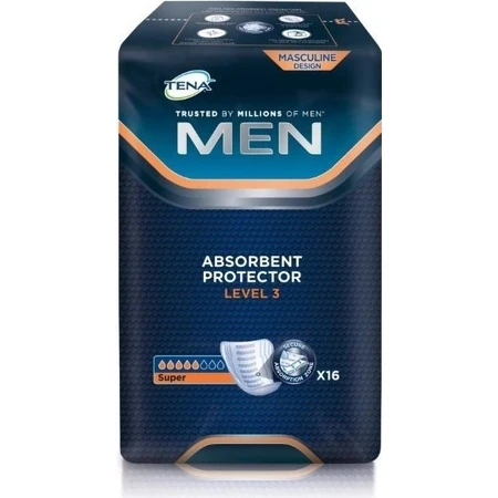 TENA Men Level 3 1×16 шт, прокладки від нетримання сечі для чоловіків: ціни та характеристики