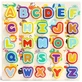 Дерев'яний пазл Букви і тварини, 2 роки+, Topbright