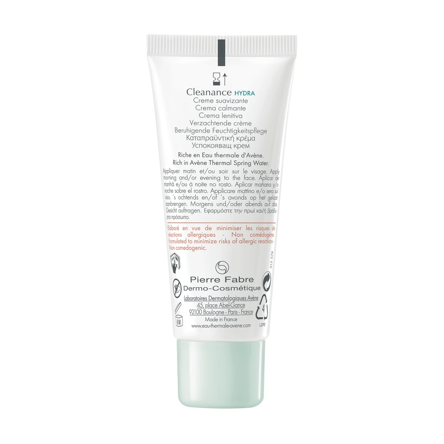 Крем для лица Avene Eau Thermale Cleanance Hydra Agave Cream, успокаивающий, 40 мл: цены и характеристики