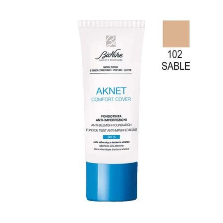 Тональний крем для шкіри, схильної до акне Aknet Comfort Cover 102 Sable, 30 мл, Bionike: ціни та характеристики