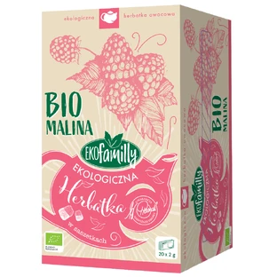 EkoFamily Bio Raspberry, органический фруктовый чай, 1,75 г x 20 пакетиков