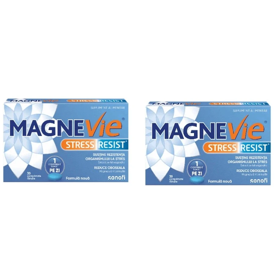 МагнеВі Стрес Резист Sanofi MagneVie Stress Resist, таблетки, вкриті плівковою оболонкою, 2 х 30 шт. : ціни та характеристики