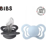 BIBS Couture ортодонтична пустушка з натурального каучуку залізо/блакитний 1×2 шт, вік 2: ціни та характеристики