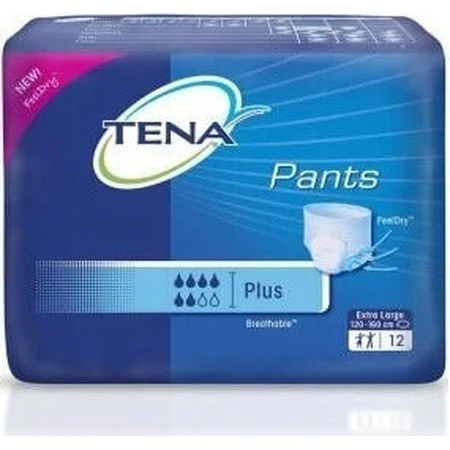 TENA PANTS PLUS EXTRA LARGE 1×12 шт, эластичные впитывающие трусики, 1440 мл, обхват бедер 120-160 см: цены и характеристики