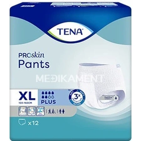 TENA PANTS PLUS EXTRA LARGE 1×12 шт, эластичные впитывающие трусики, 1440 мл, обхват бедер 120-160 см: цены и характеристики