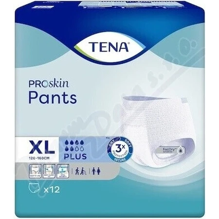 TENA PANTS PLUS EXTRA LARGE 1×12 шт, эластичные впитывающие трусики, 1440 мл, обхват бедер 120-160 см: цены и характеристики