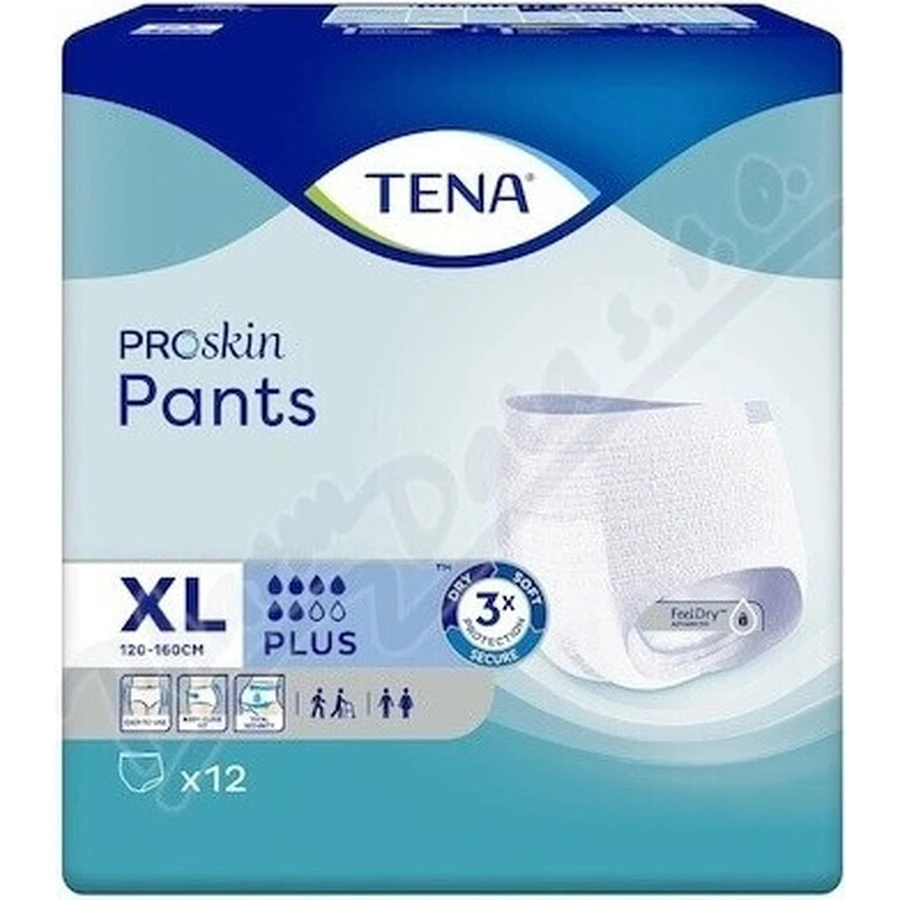 TENA PANTS PLUS EXTRA LARGE 1×12 шт, эластичные впитывающие трусики, 1440 мл, обхват бедер 120-160 см: цены и характеристики