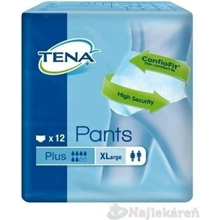 TENA PANTS PLUS EXTRA LARGE 1×12 шт, эластичные впитывающие трусики, 1440 мл, обхват бедер 120-160 см: цены и характеристики
