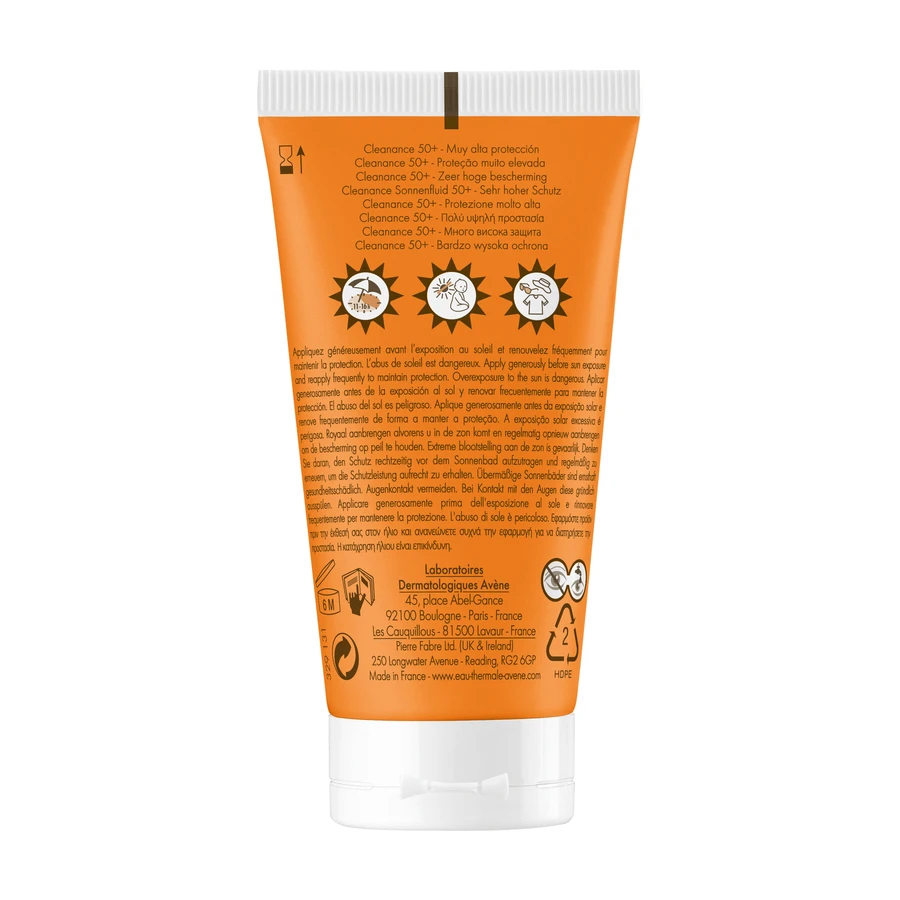 Avene Cleanance Sun Солнцезащитный крем, для жирной и склонной к несовершенствам кожи, SPF 50+, 50 мл: цены и характеристики