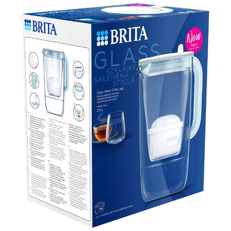 Скляний фільтр-глечик Brita Glass, 2,5 л + фільтр Maxtra Pro Pure Performance, 1 шт.: ціни та характеристики