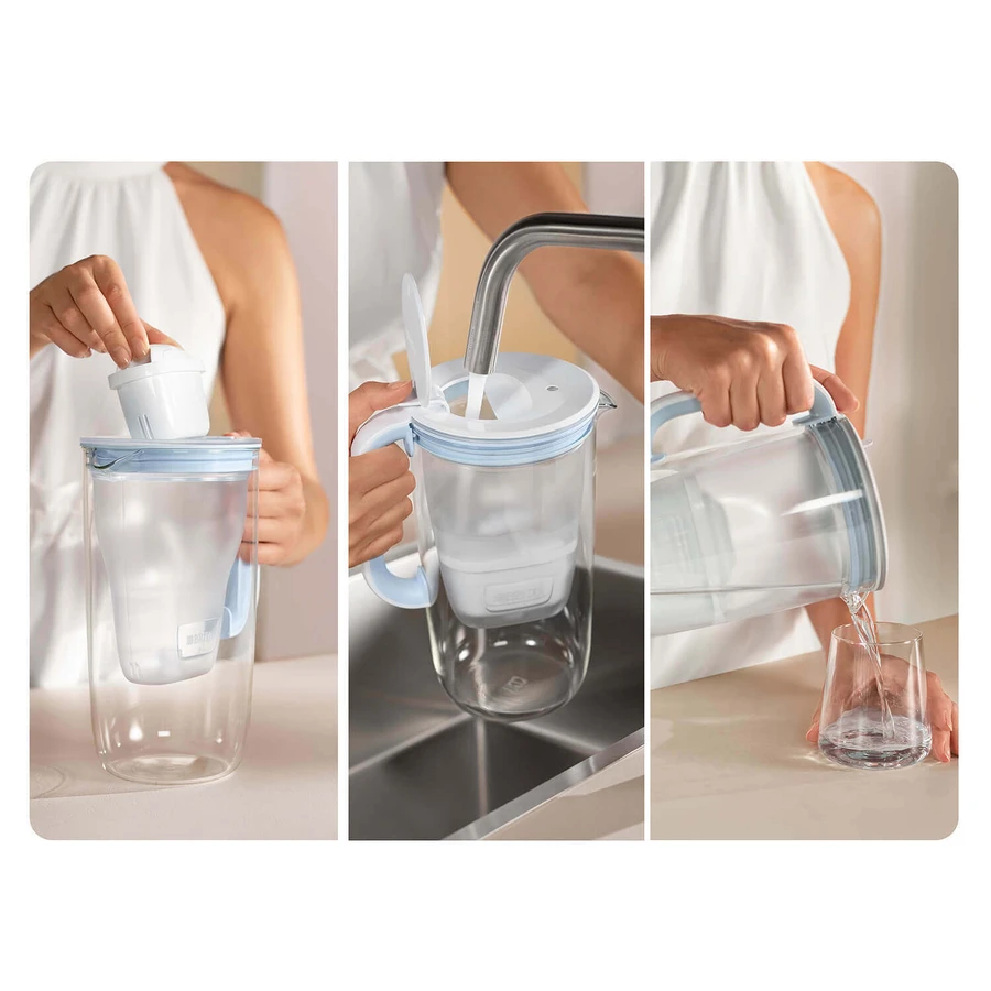 Скляний фільтр-глечик Brita Glass, 2,5 л + фільтр Maxtra Pro Pure Performance, 1 шт.: ціни та характеристики