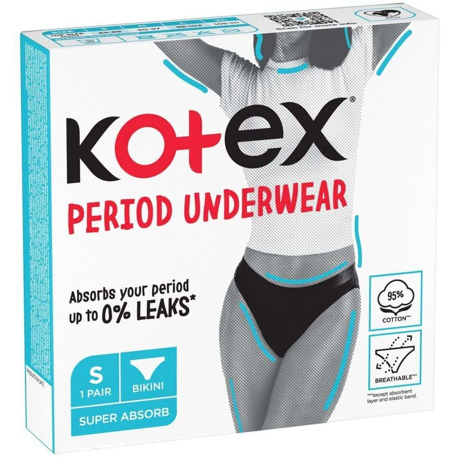 Kotex® Периодическое нижнее белье S: цены и характеристики