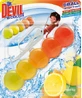 Dr. Devil Двухцветный освежитель для туалета с ароматом лимона, 1 шт.