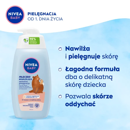 Nivea Дитяче зволожуюче молочко, Ніжний догляд, 500 мл: ціни та характеристики