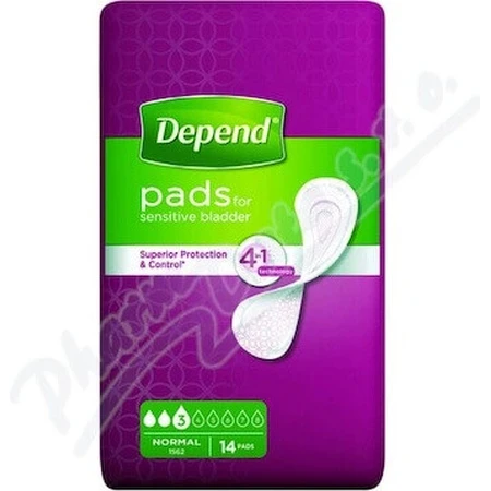 DEPEND NORMAL 1×14 шт, прокладки для недержания 9×25 см: цены и характеристики