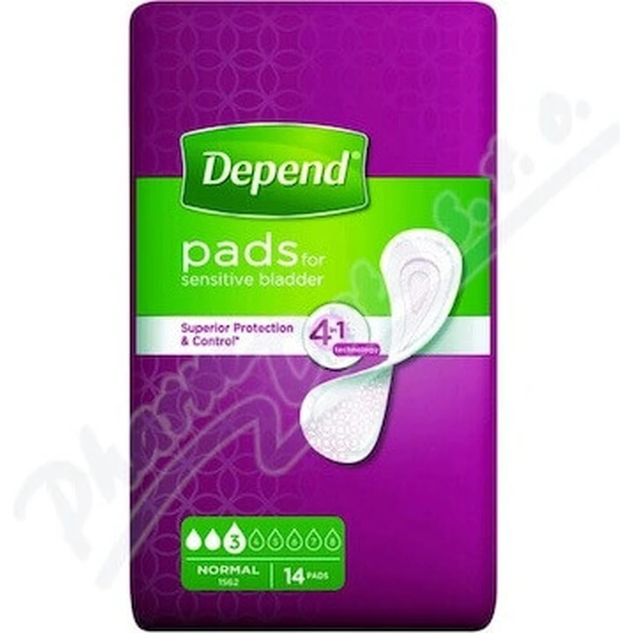 DEPEND NORMAL 1×14 шт, прокладки для недержания 9×25 см: цены и характеристики