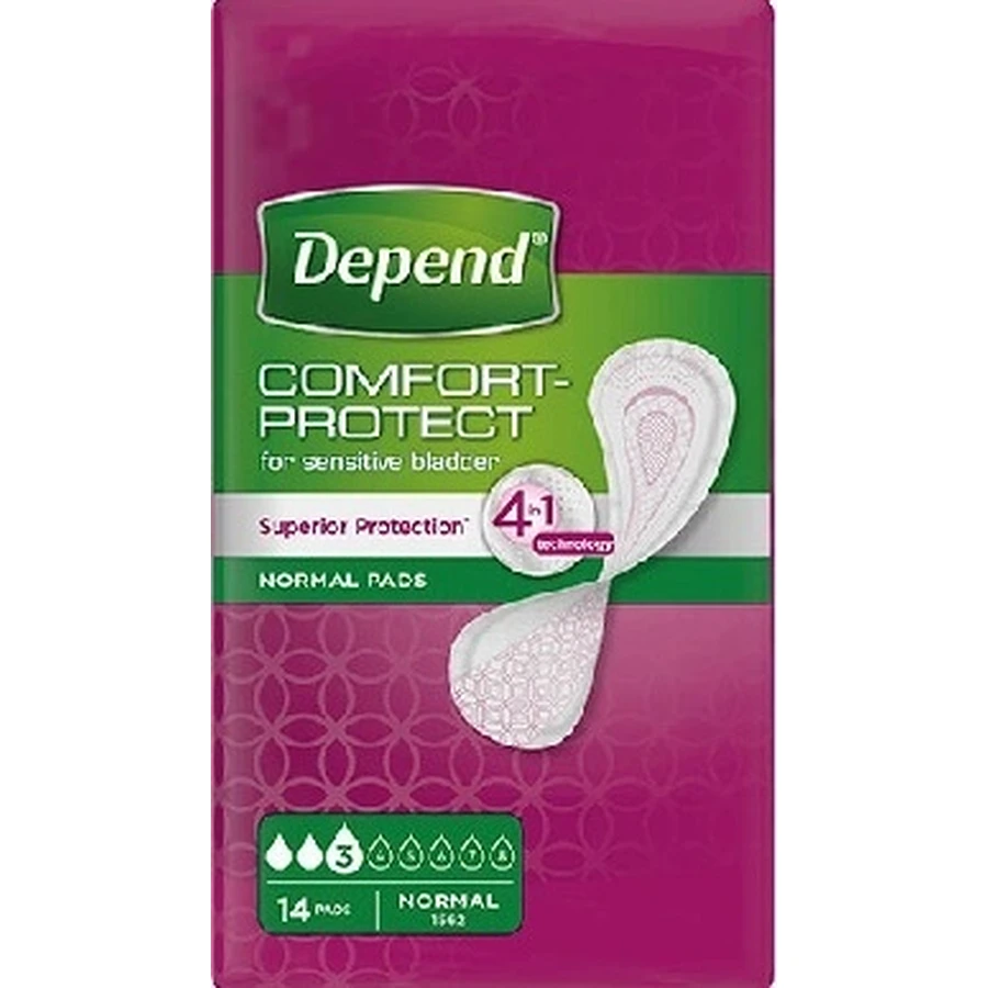 DEPEND NORMAL 1×14 шт, прокладки для недержания 9×25 см: цены и характеристики