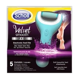 Scholl Velvet Smooth Pro, электронная пилочка для ног с адоваркой, водостойкая, синяя, 1 шт.