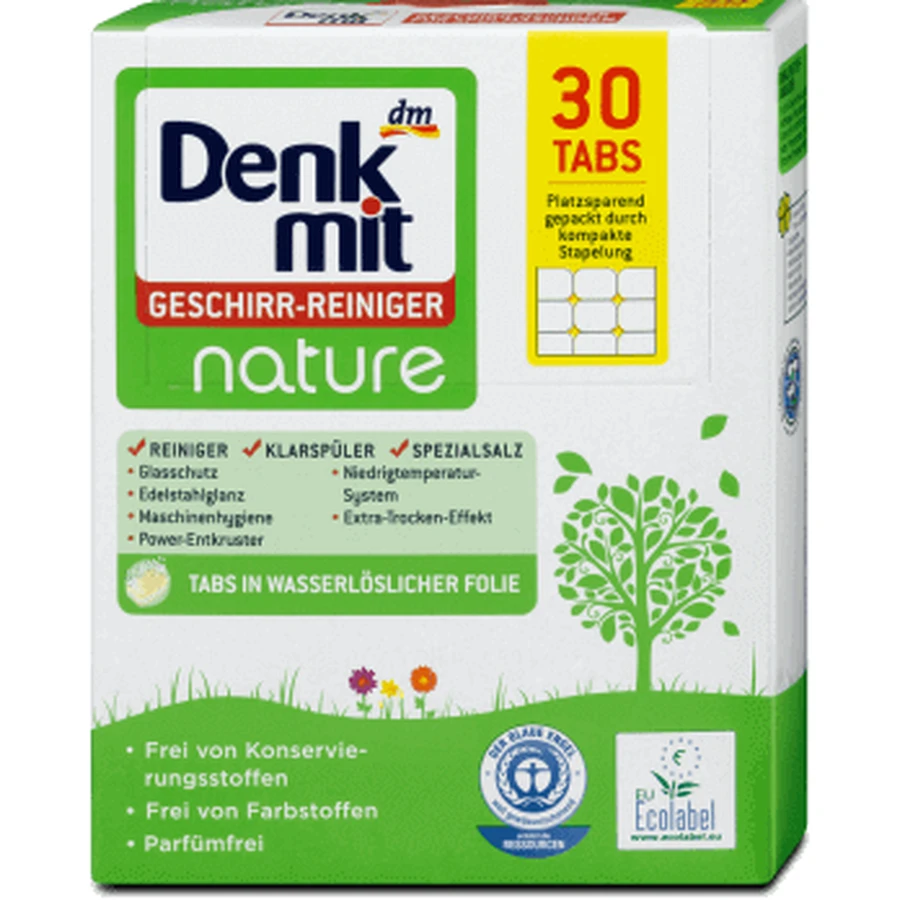 Таблетки для посудомийної машини Denkmit Nature, 30 шт.: ціни та характеристики