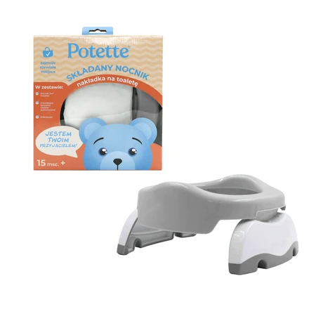Potette Plus, сидіння для горщика 2-в-1, сіро-біле, 1 шт.: ціни та характеристики