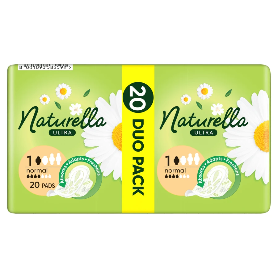 Naturella Ultra, гигиенические салфетки с крылышками, ромашка, Normal, 20 шт.: цены и характеристики