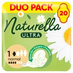 Naturella Ultra, гигиенические салфетки с крылышками, ромашка, Normal, 20 шт.: цены и характеристики