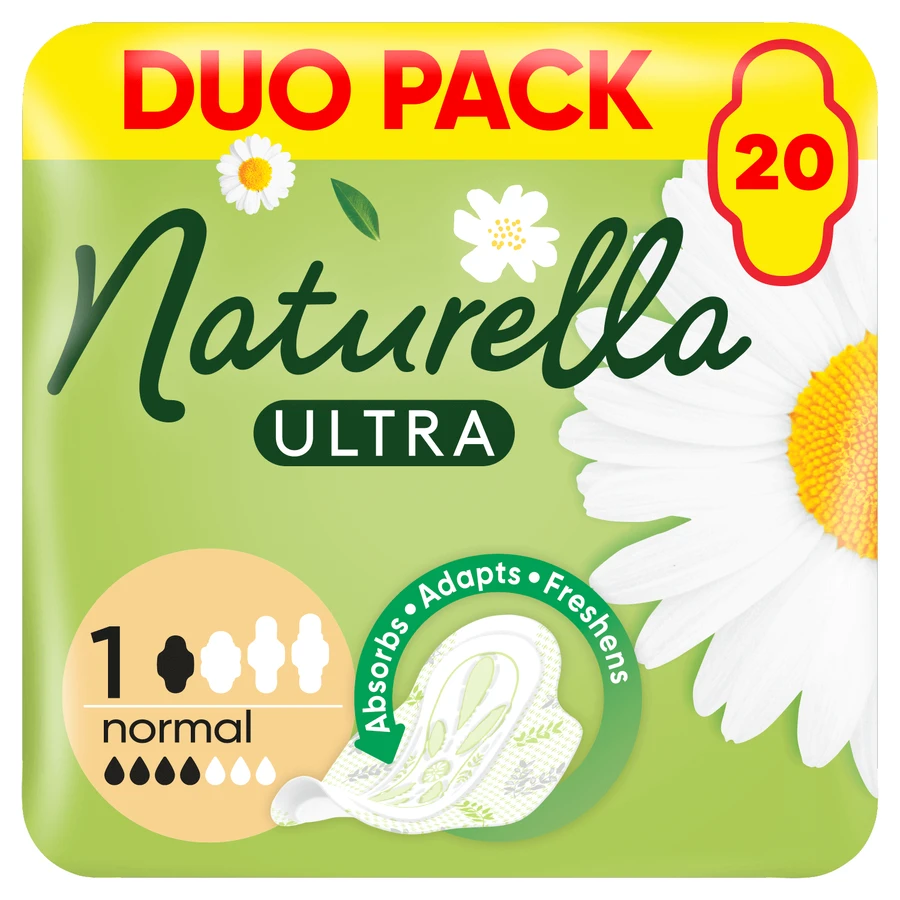 Naturella Ultra, гигиенические салфетки с крылышками, ромашка, Normal, 20 шт.: цены и характеристики