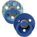 BIBS Кольорові пустушки з натурального каучуку 2 шт - вік 1, барвник Ocean Tie Dye / Волошка 1×2шт, пустушка: ціни та характеристики