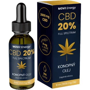 Конопляна олія MOVit Energy CBD 20% повного спектру дії 10 мл