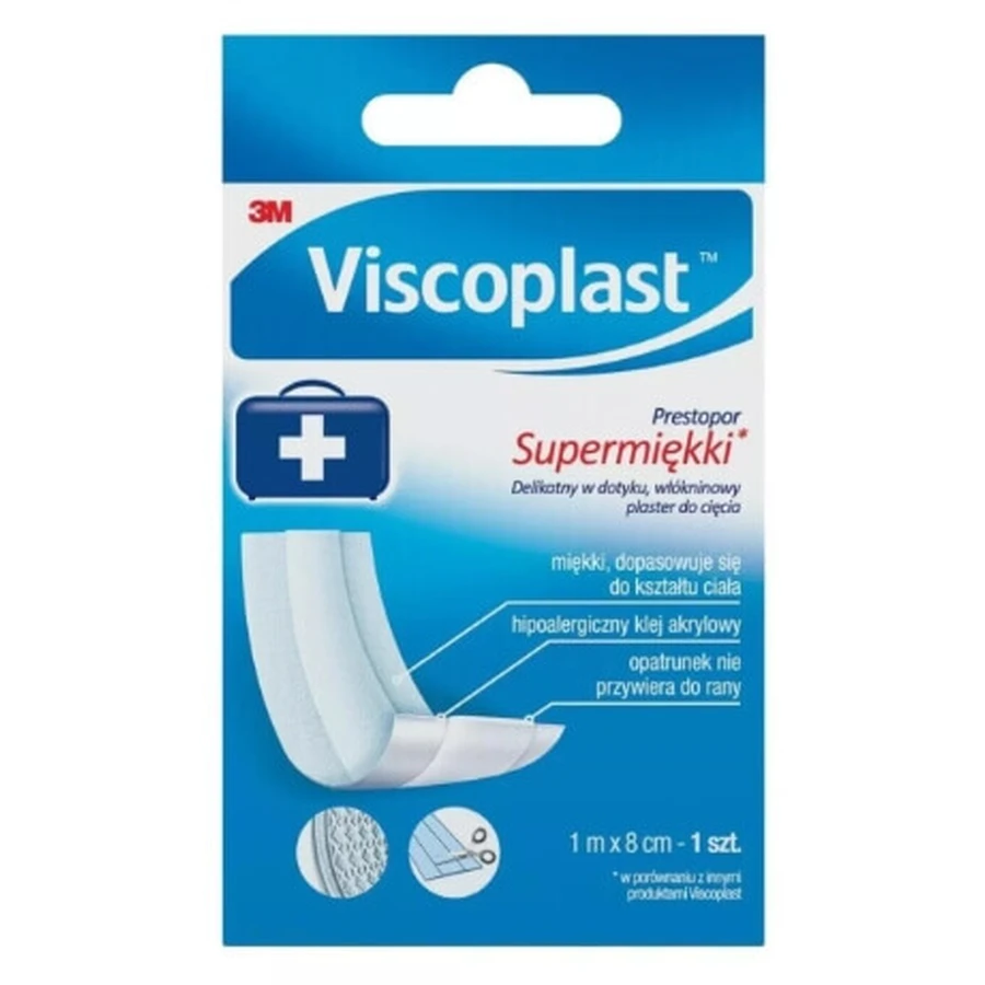 Пластир Viscoplast Prestopor 1м х 8см, 1 шт: ціни та характеристики