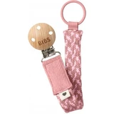 BIBS Paci Braid затискач для пустушки, пильно-рожевий / бебі-рожевий 1×1шт, рожевий затискач для пустушки