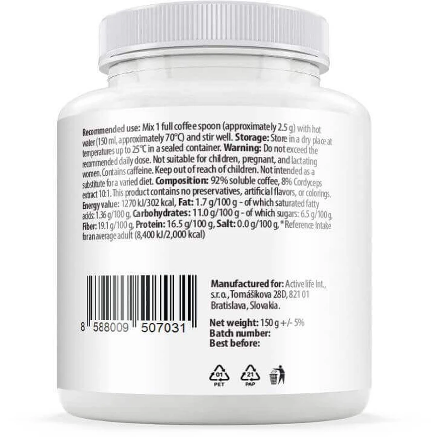 Zerex Cordyceps Coffee - энергия и жизненная сила 150 г: цены и характеристики