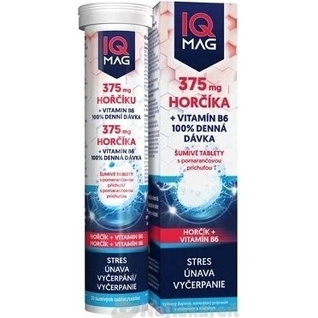 IQ MAG магний 375 мг+B6 оранжевый 1×20 табл, пищевая добавка: цены и характеристики