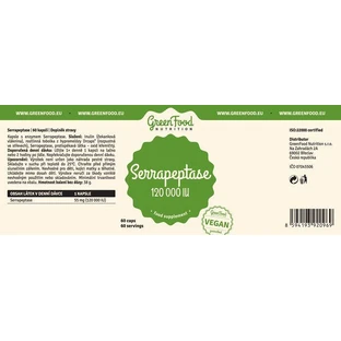 GreenFood Nutrition Серрапептаза 120000IU 60 капсул