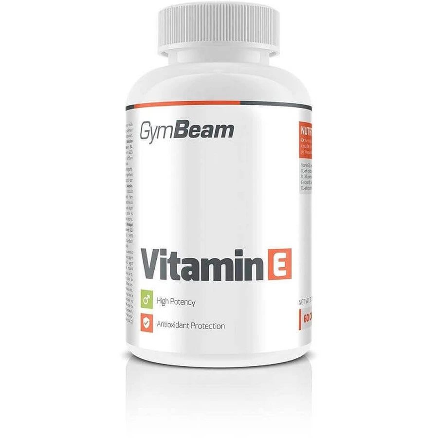 GymBeam Вітамін Е без смаку 60 капсул: ціни та характеристики