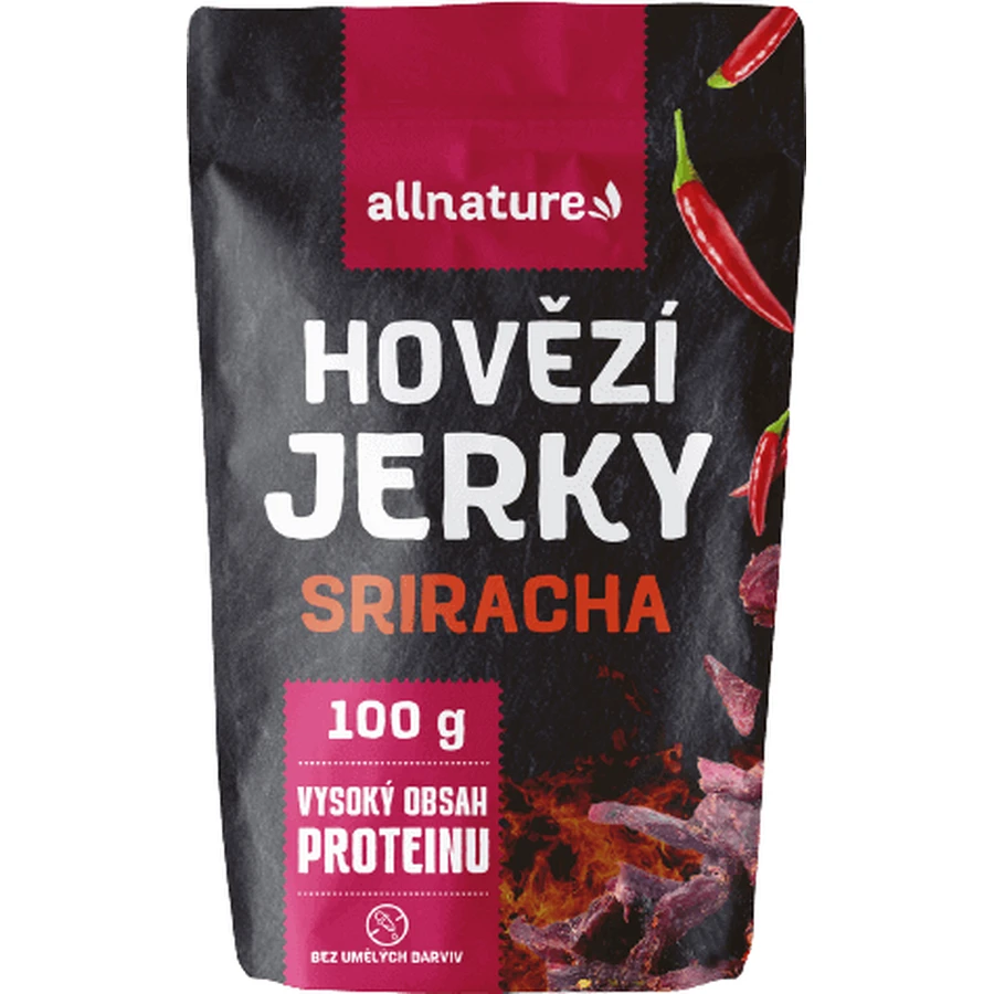 В'ялене м'ясо Allnature ЯЛОВЧИНА Шрірача 100 г: ціни та характеристики