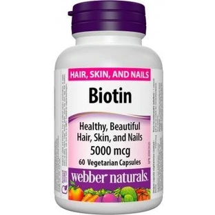 Webber Naturals Биотин 5000 мкг 60 капсул