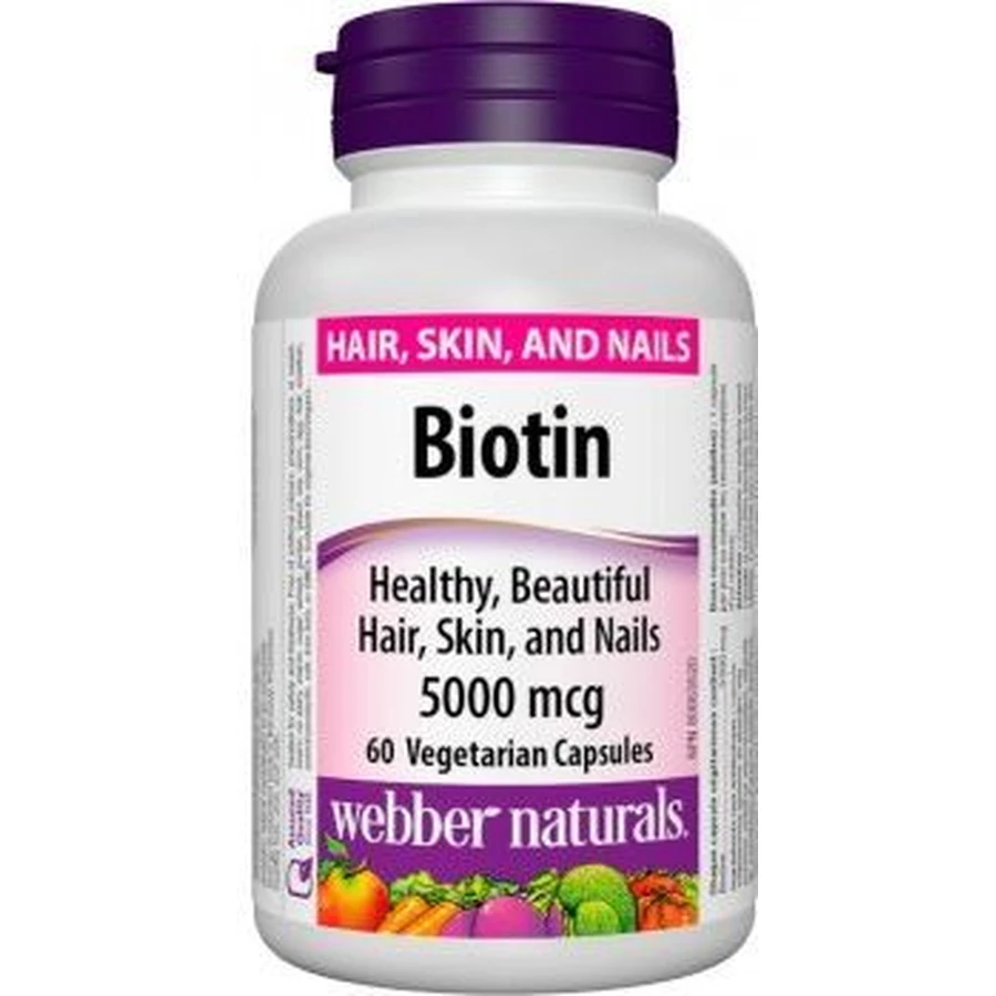 Webber Naturals Биотин 5000 мкг 60 капсул: цены и характеристики